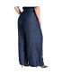 Фото #3 товара Women's Plus Size Tencel Denim Wide Leg Palazzo Pants