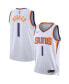 Фото #1 товара Men's and Women's Devin Booker White Phoenix Suns Swingman Jersey - Association Edition