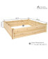 Wooden Fir Square Raised Garden Bed - 48 in - Natural