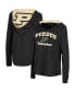 Фото #1 товара Women's Black Purdue Boilermakers Catalina Hoodie Long Sleeve T-Shirt