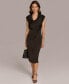 ფოტო #6 პროდუქტის Women's Faux-Wrap Satin Skirt