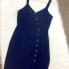 LOVE SADIE women's button detail dress Naby Blue Size Small