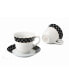 8 Piece 8oz Tea or Coffee Cup and Saucer Set, Service for 4