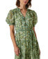 ASTR Women's Marilou Floral-Print Puff-Sleeve Dress Green Yellow Floral, L - фото #6