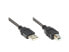 Фото #2 товара Good Connections 2510-025OFS - 0.25 m - USB A - USB B - USB 2.0 - Male/Male - Black