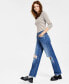 Фото #3 товара Low Pro Classic Straight-Leg High Rise Jeans