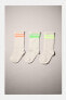 3-pack of neon stripe socks