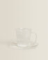 Фото #3 товара Borosilicate glass coffee cup and saucer