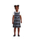 Big Girls School Uniform Plaid Jumper Top of Knee