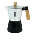 Italian Coffee Pot Quttin 12 Cups Wood Aluminium (6 Units)