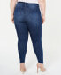 Фото #2 товара Trendy Plus Size High-Rise Distressed Skinny Ankle Jeans