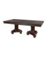 Фото #9 товара Dark Cherry Dining Table with Gold Tipping, 2 Extension Leaves