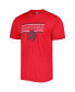 ფოტო #4 პროდუქტის Men's Red, Black Toronto Raptors Badge T-shirt and Pajama Pants Sleep Set
