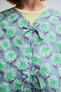 Фото #6 товара Блуза из ткани с цветочными принтом с завязками ZARA