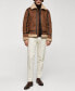 Фото #7 товара Men's Shearling-Lined Jacket