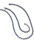 ფოტო #2 პროდუქტის EFFY® Sapphire (6-7/8 ct. t.w.) & Diamond (1/20 ct. t.w.) Tennis Bracelet in Sterling Silver