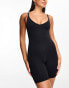 Фото #1 товара Hunkemoller seamless medium contouring thigh slimmer short bodysuit in black