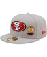 ფოტო #1 პროდუქტის Men's Gray San Francisco 49ers City Describe 59FIFTY Fitted Hat