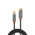 Lindy 5m USB 3.2 Type A to B Cable - Anthra Line - 5 m - USB A - USB B - USB 3.2 Gen 1 (3.1 Gen 1) - 5000 Mbit/s - Black
