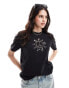 Фото #2 товара AllSaints Pierra boyfriend tee in black