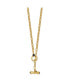 ფოტო #2 პროდუქტის 18k Yellow Gold Sapphire Fancy Link 18" Toggle Necklace