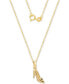 Фото #2 товара Disney children's Cinderella Slipper 15" Pendant Necklace in 14k Gold