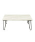 Telestis Coffee Table in White Marble & Black