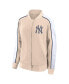 ფოტო #2 პროდუქტის Women's Tan New York Yankees Luxe Lounge Full-Snap Jacket