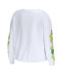 Фото #2 товара Women's White Oregon Ducks 3-Hit Cropped Long Sleeve T-shirt