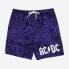 Men's 7" Elastic Waist Printed Swim Shorts - Dark Purple L