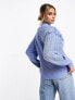 Фото #7 товара Wednesday's Girl crew neck jumper with fringe detail in blue
