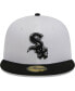 Фото #3 товара Men's White, Black Chicago White Sox Optic 59FIFTY Fitted Hat