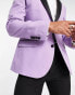 ASOS DESIGN skinny tuxedo suit jacket in lilac