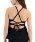 Фото #2 товара Women's Essential Lace Up High Neck Tankini Top