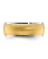 Titanium Brushed Yellow IP-plated Center Wedding Band Ring