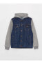 Фото #1 товара Демисезонная детская джинсовая куртка с капюшоном LC WAIKIKI Kids 100% хлопок