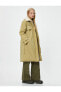 Фото #1 товара Пальто Koton Long Coat Faux Fur Trim Plush Lined Belted