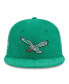 Фото #2 товара Men's Kelly Green Philadelphia Eagles Throwback Cord 59FIFTY Fitted Hat