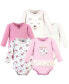 ფოტო #1 პროდუქტის Baby Girls Treasure Baby Cotton Long-Sleeve Bodysuits 5pk, Floral Baby Bear