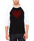 Фото #1 товара Men's Love Yourself Raglan Baseball Word Art T-shirt