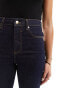 River Island high rise flared jeans in mid-blue Синий, 6R - фото #6