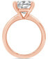 Фото #3 товара Certified Lab Grown Diamond Cushion-Cut Solitaire Engagement Ring (5 ct. t.w.) in 14k Gold