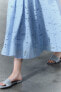 Фото #5 товара Расклешенная юбка с ажурной вышивкой — zw collection ZARA