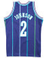 Фото #2 товара Men's Larry Johnson Charlotte Hornets Hardwood Classic Swingman Jersey