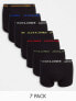 Фото #1 товара Jack & Jones 7 pack trunks in black with colour logo waistband