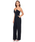 Petite Strapless Tuxedo Jumpsuit