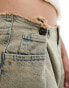 Mango baggy jeans with adjustable waist in dirty light blue wash