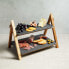 ARTESA Slate And Wood 2 Tier Serving Stand