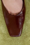 High-heel leather slingback shoes