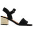 TOMS Rosa Block Heels Womens Black Casual Sandals 10011697